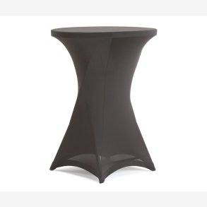 Caf�bord, h�j bord, �80, 110cm inkl. formdug, sort